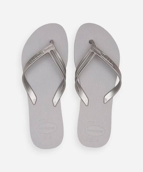 chinelo havaianas elegance cinza