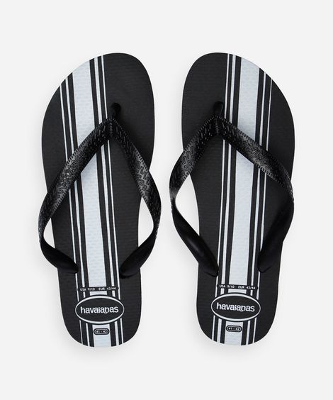 chinelo havaianas listrado preto