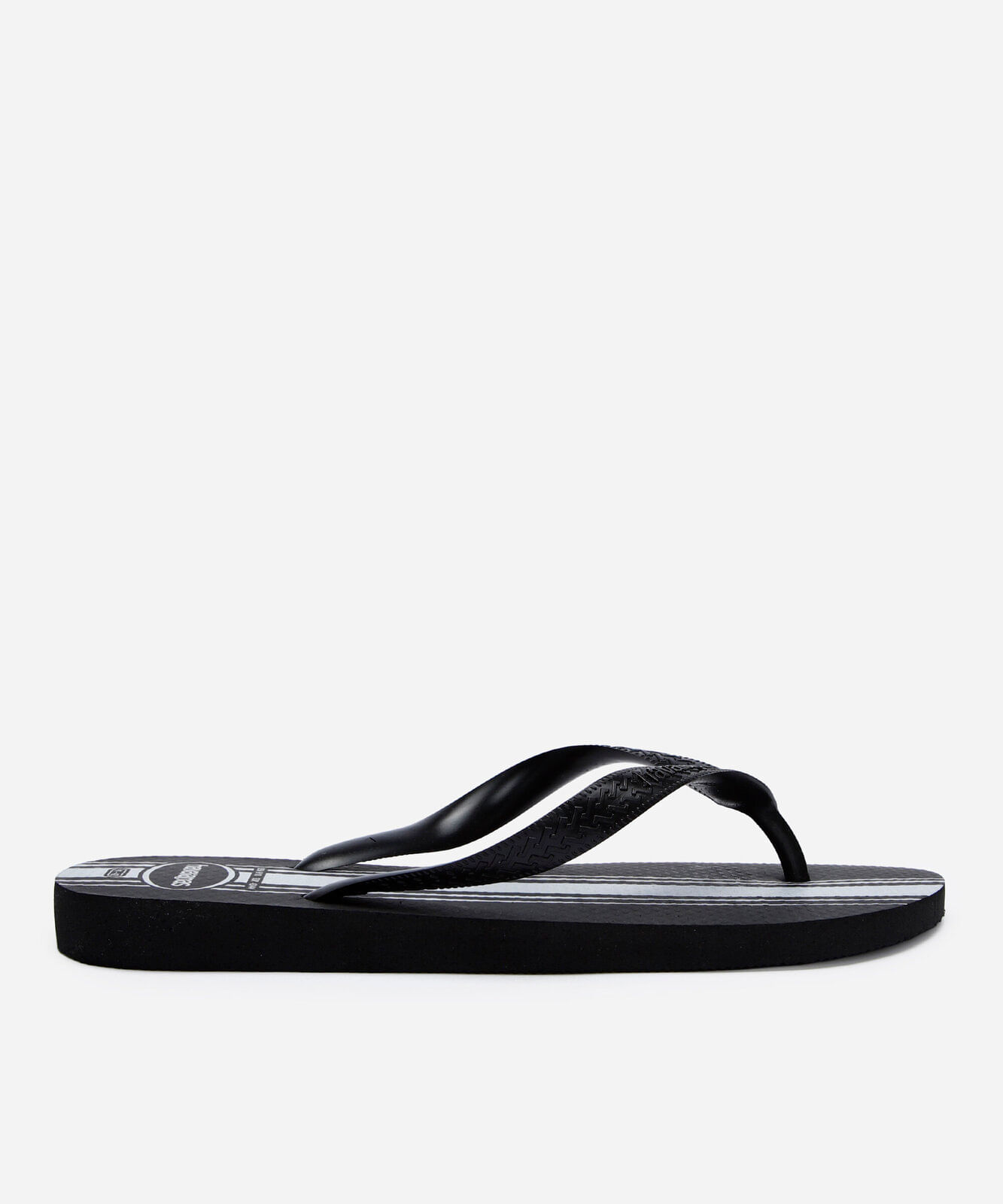 chinelo havaianas listrado preto