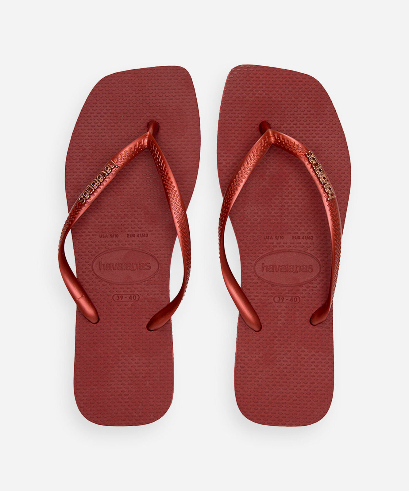 chinelo havaianas slim square vermelho