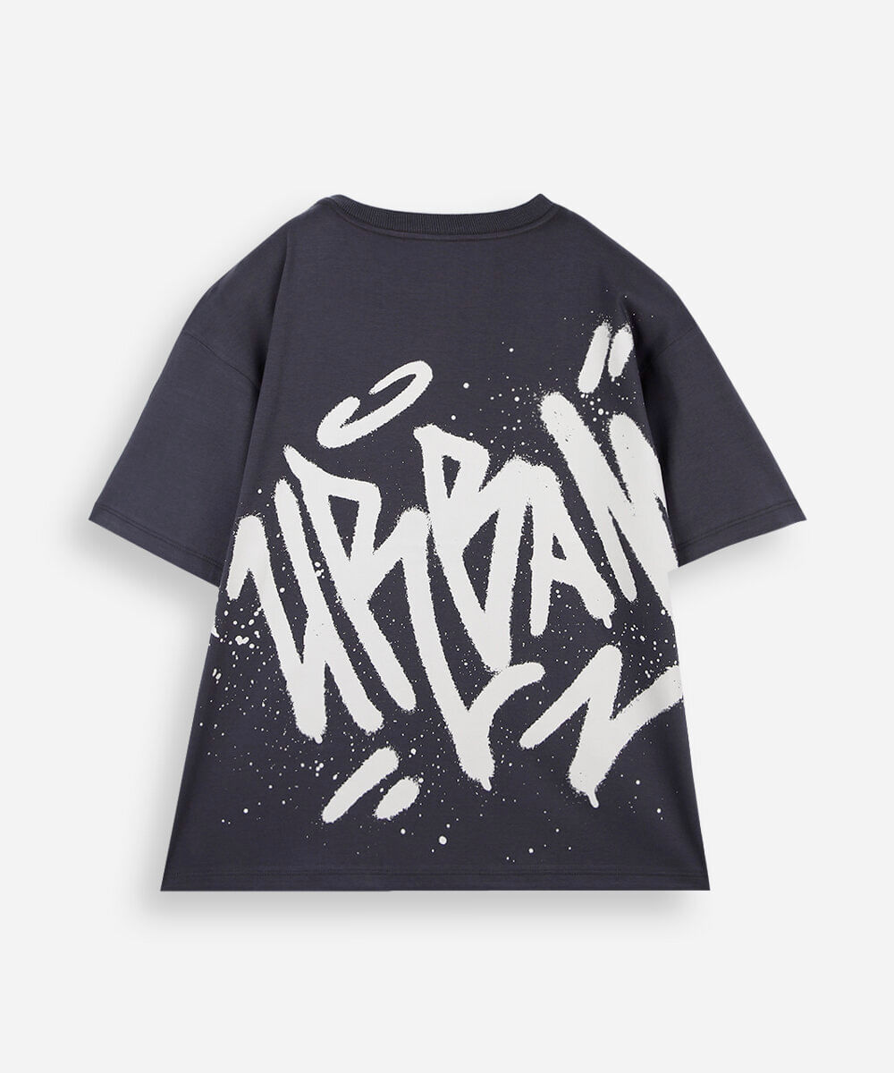 camiseta juvenil de algodão manga curta estampada capricho cinza