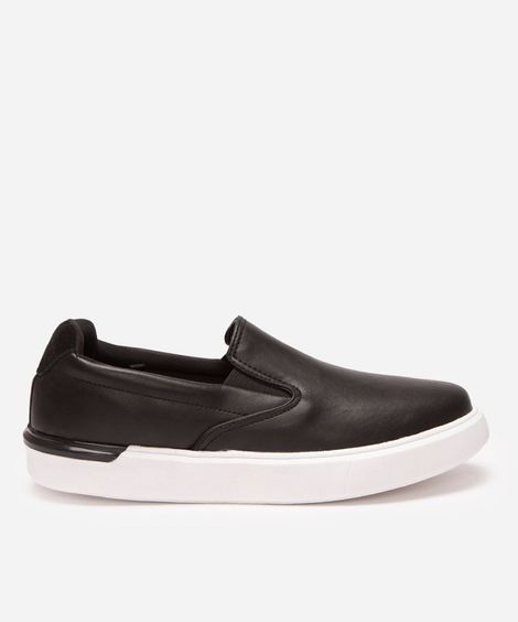 tênis slip on com recorte oneself preto
