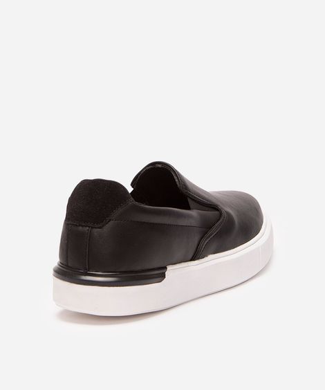 tênis slip on com recorte oneself preto