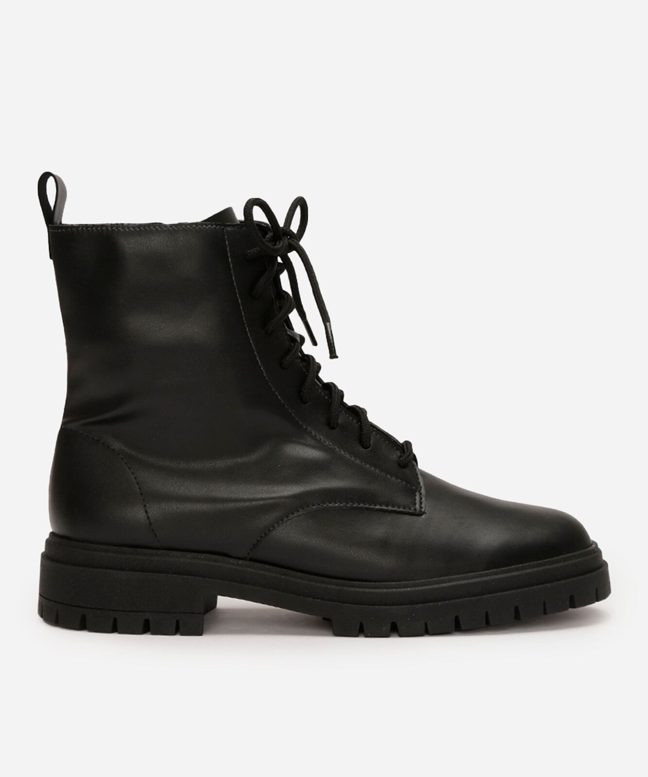 bota coturno feminina tratorada preta