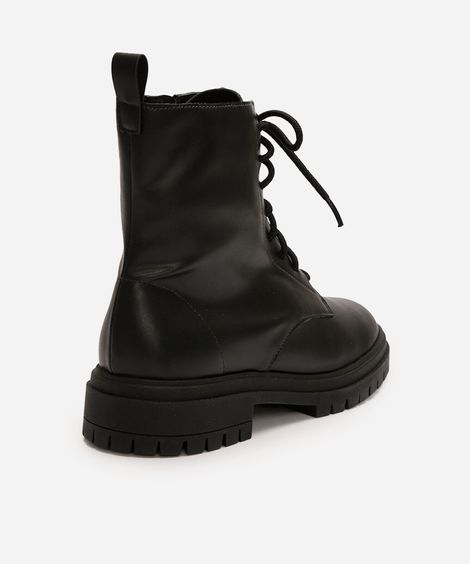 bota coturno feminina tratorada preta