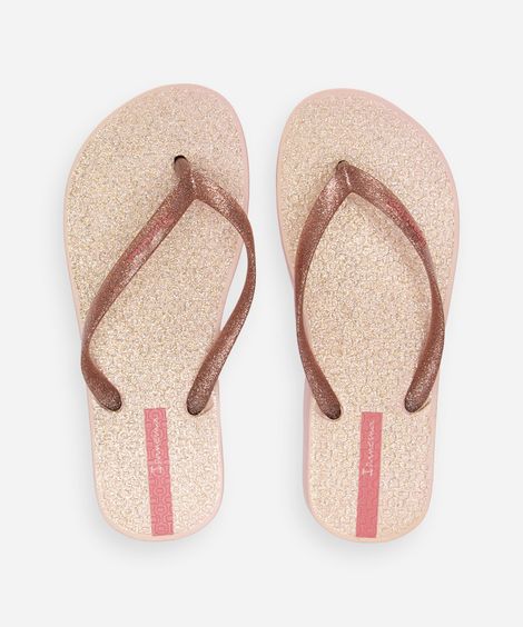chinelo infantil glitter ipanema rosa claro