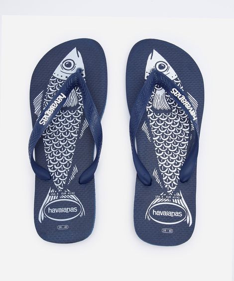chinelo havaianas top náutica azul
