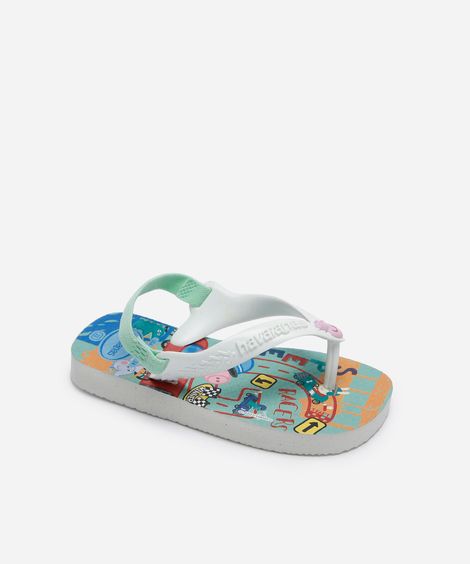 chinelo com elástico infantil havaianas peppa pig branco