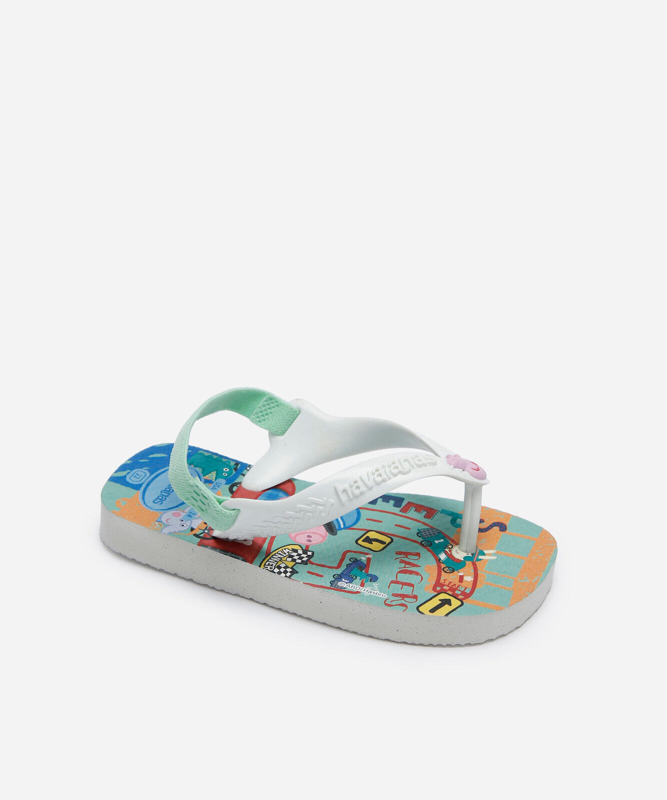 chinelo com elástico infantil havaianas peppa pig branco