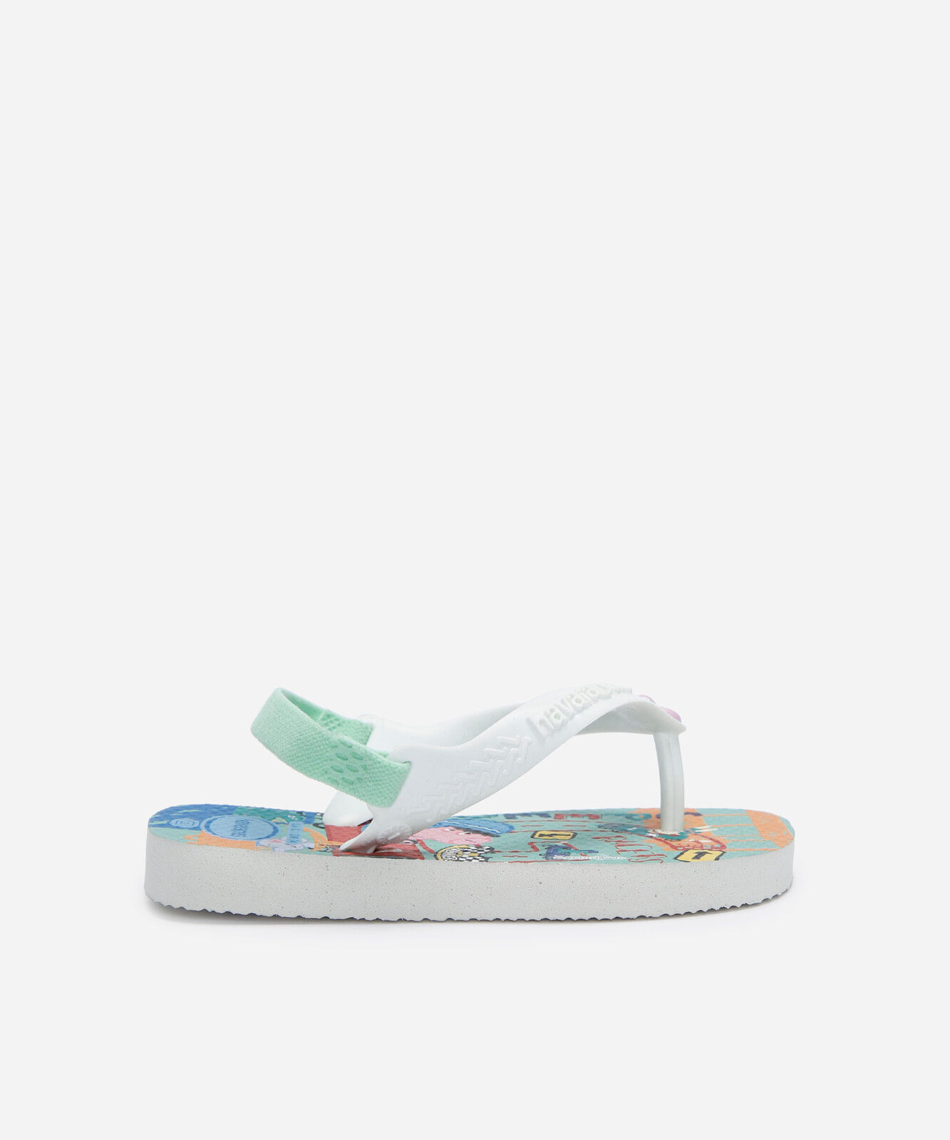 chinelo com elástico infantil havaianas peppa pig branco