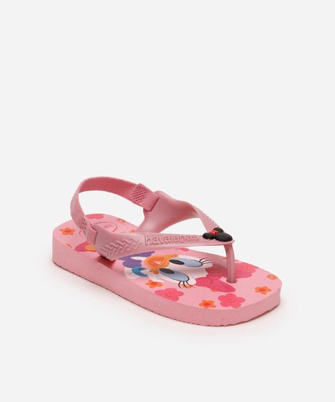 chinelo havaianas infantil minnie rosa