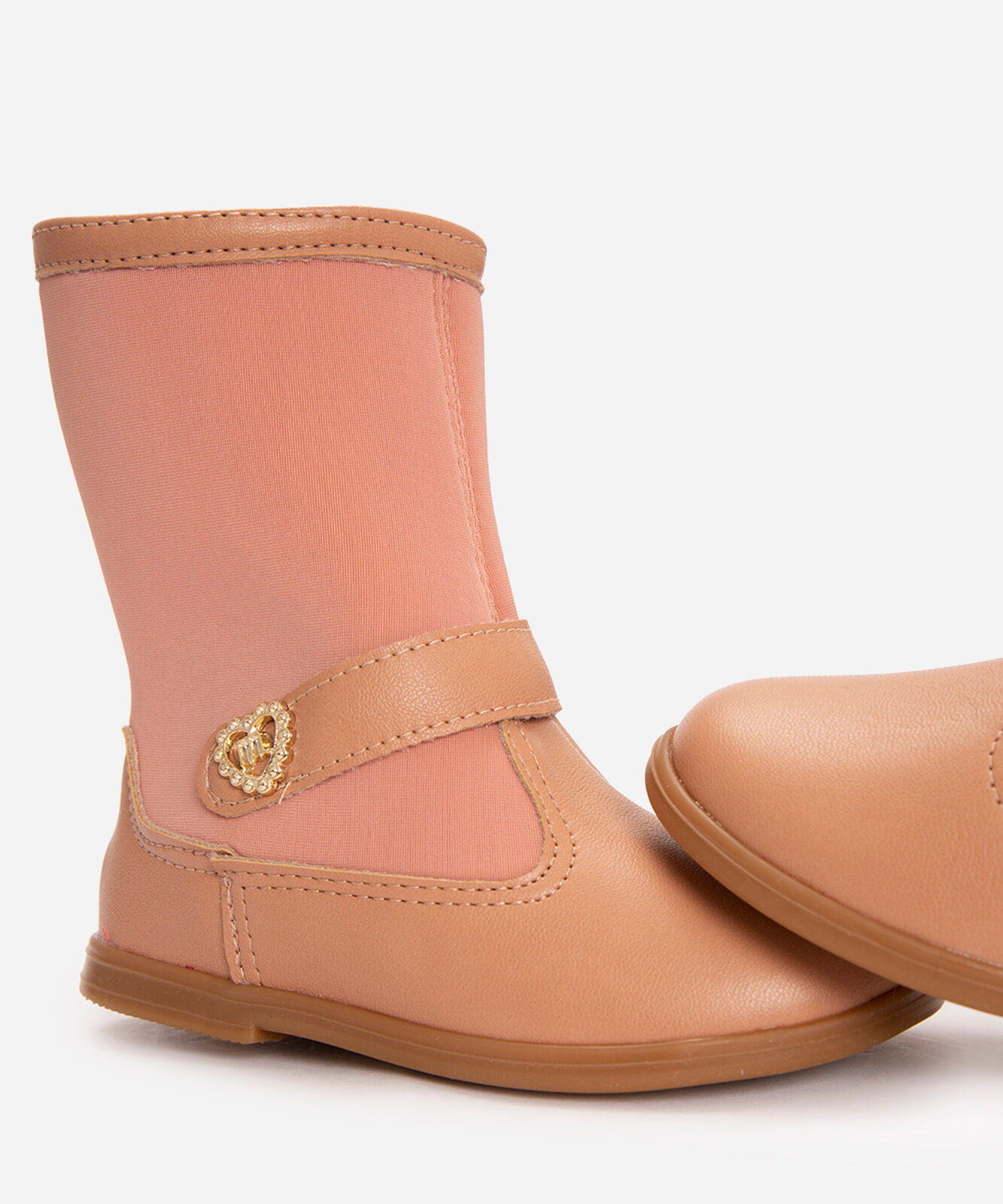 bota infantil molekinha  cano baixo bege