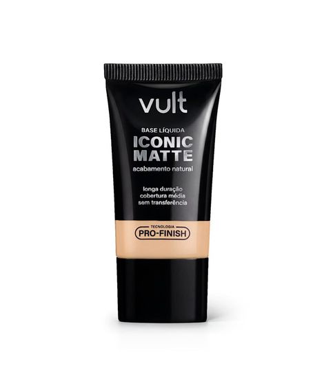 base líquida iconic matte cor 140q vult 26g