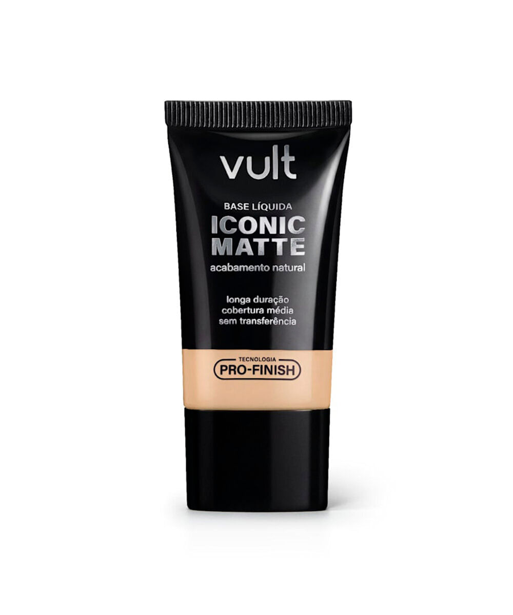 base líquida iconic matte cor 140q vult 26g