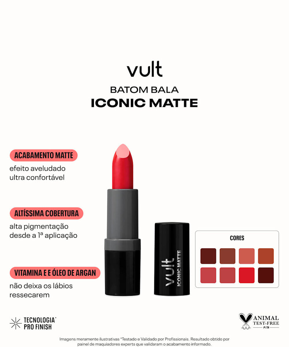 batom iconic matte vinho sextou vult