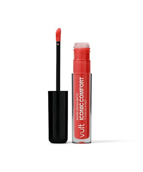 batom líquido matte iconic comfort coral ousadia vult
