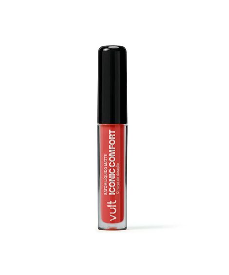 batom líquido matte iconic comfort coral ousadia vult