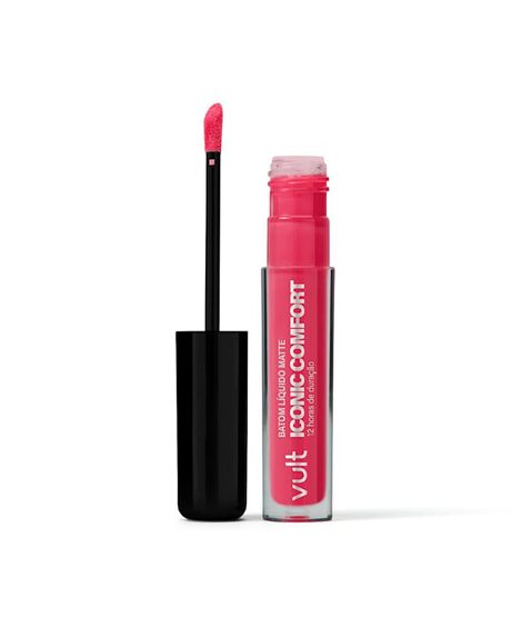 batom líquido matte iconic comfort rosa entrega tudo vult 4ml
