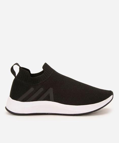 tênis calça fácil esportivo preto