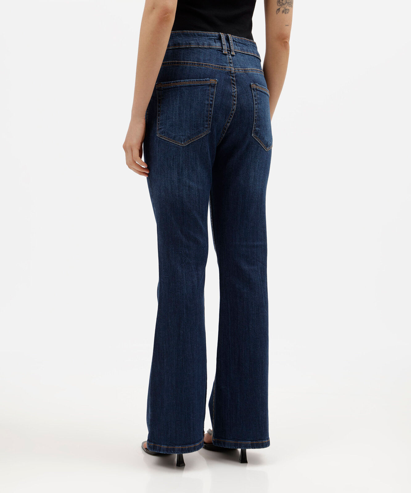 calça flare petit feminina jeans azul
