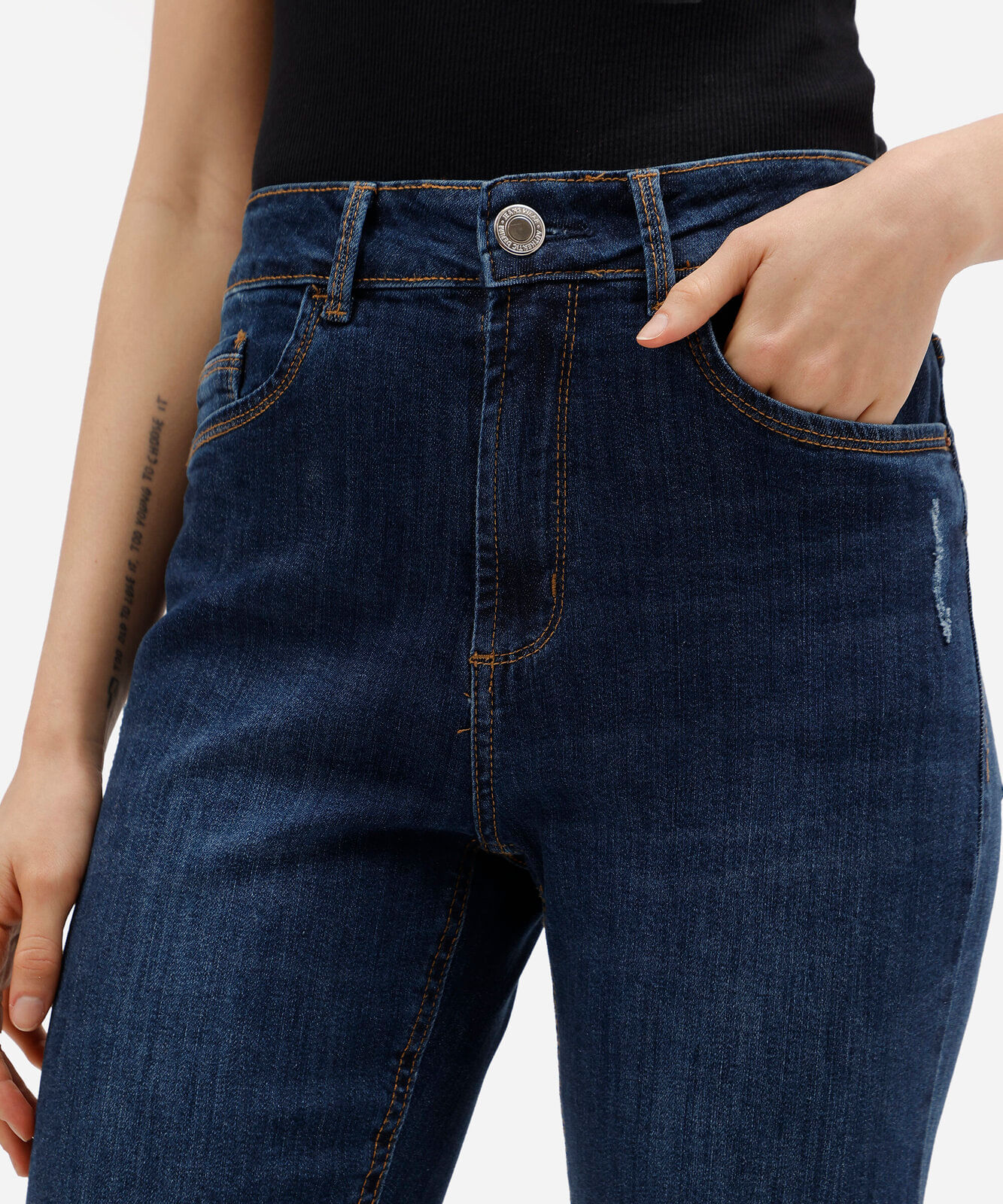 calça flare petit feminina jeans azul