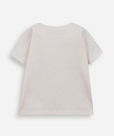 camiseta infantil com algodão mickey bege