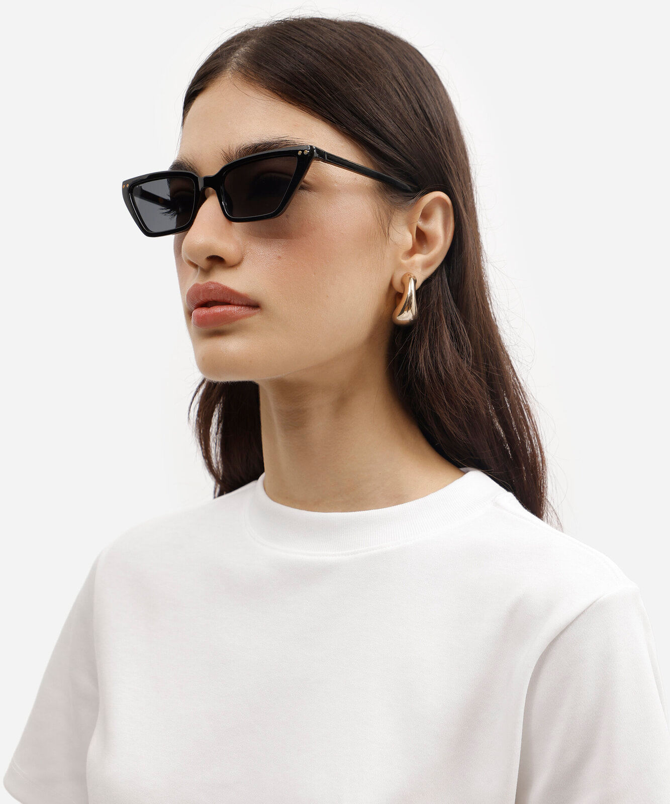 óculos de sol gatinho feminino de acetato preto