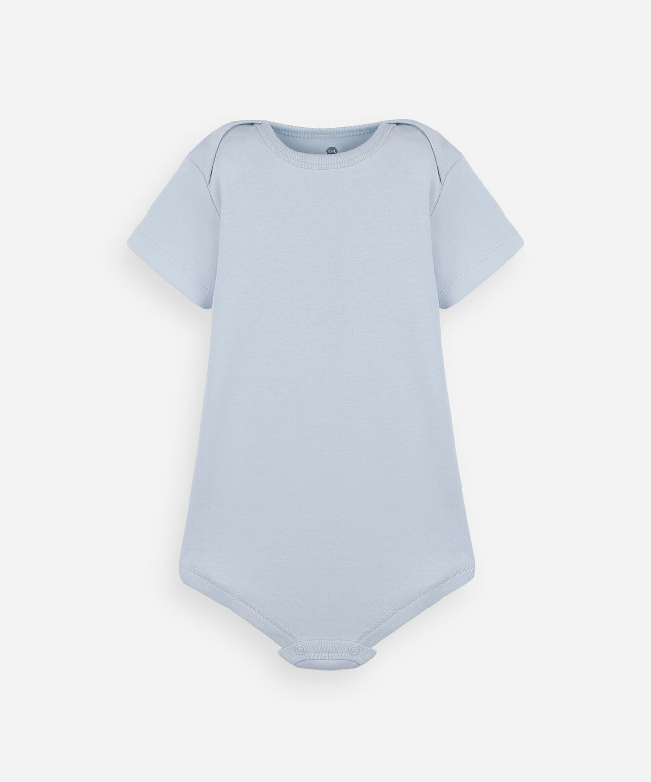 body infantil de algodão manga curta básico azul