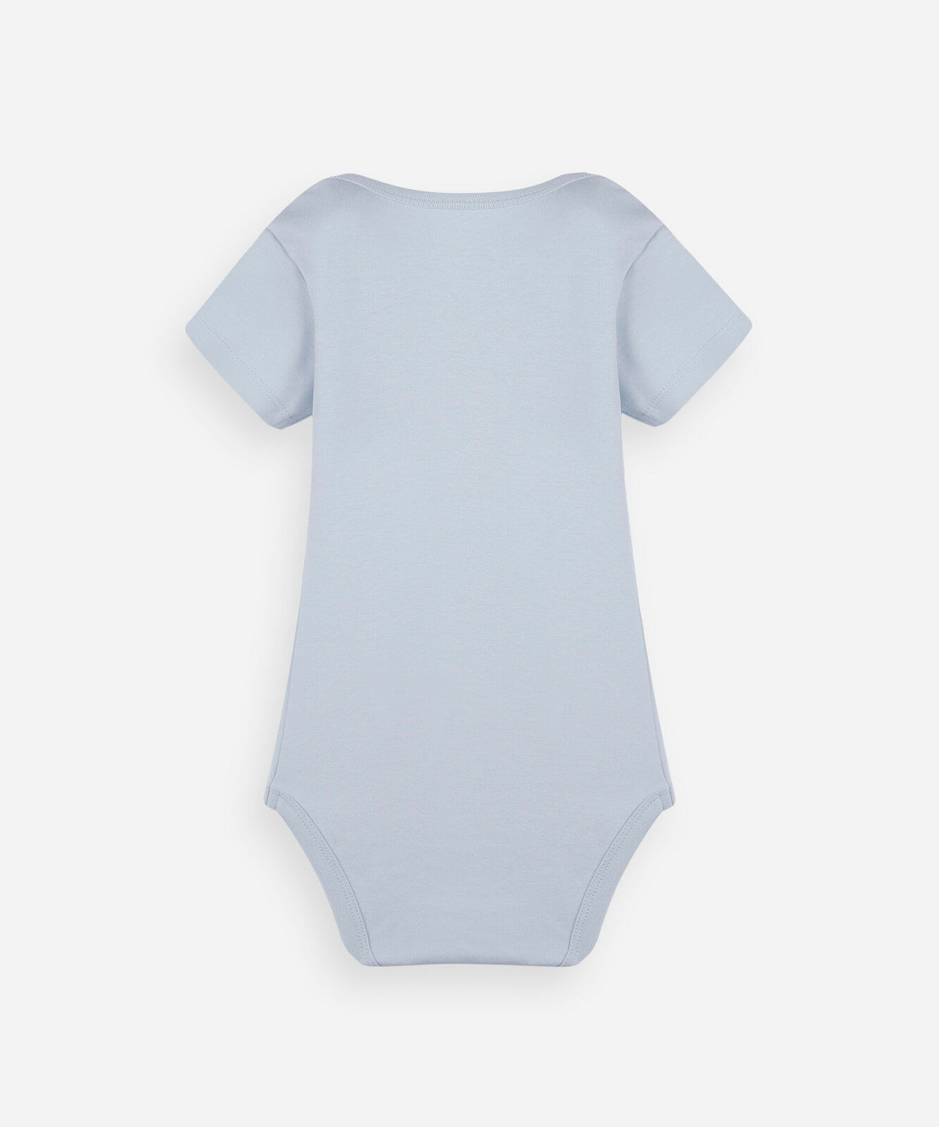 body infantil de algodão manga curta básico azul