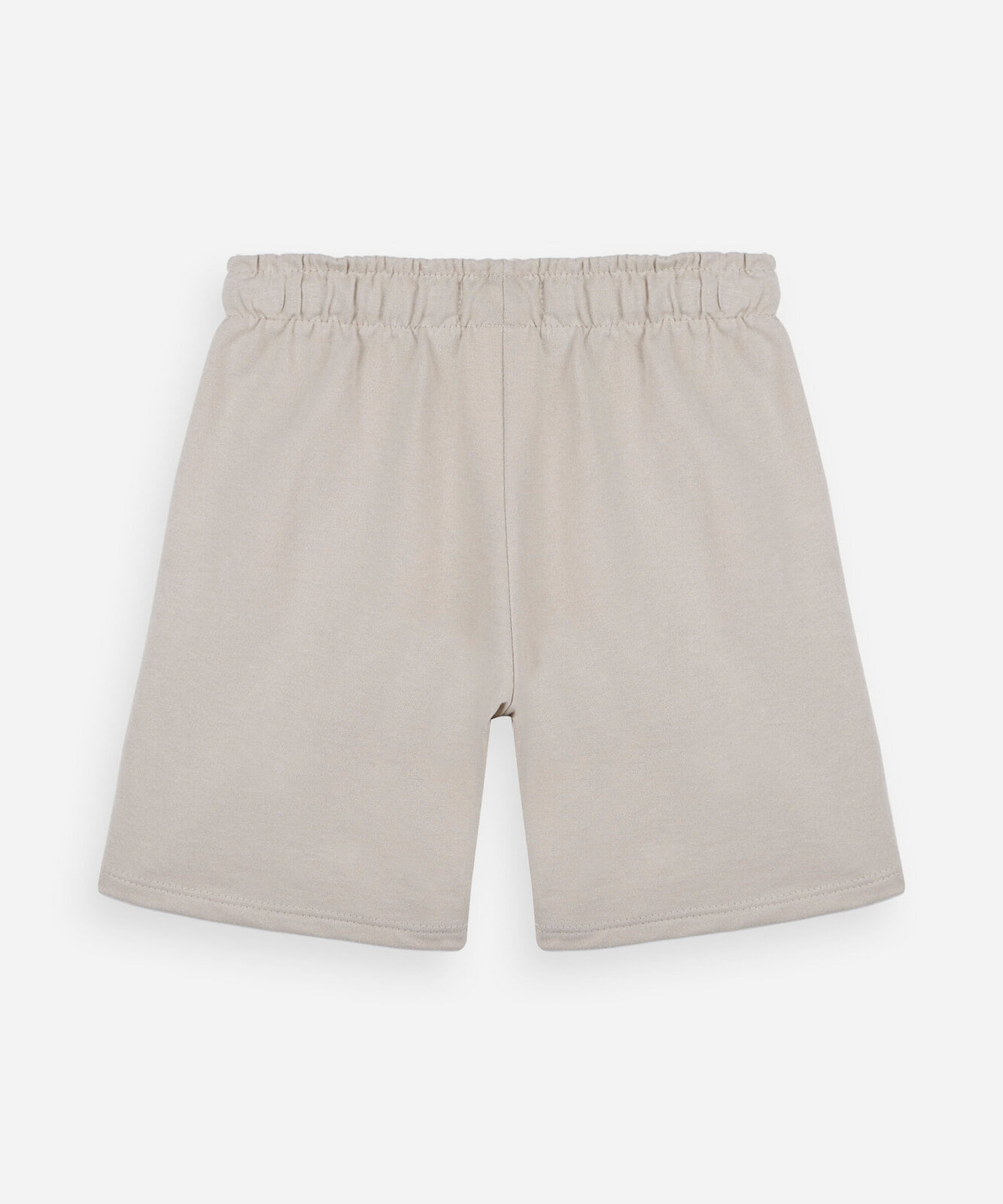 bermuda infantil de moletom estampada bege