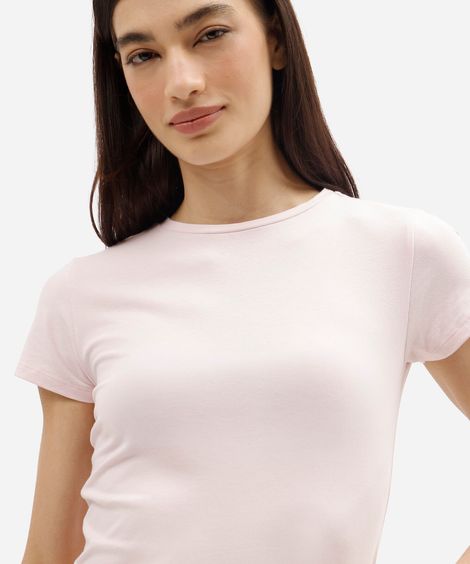 blusa de pijama feminina em algodão manga curta avulsa rosa
