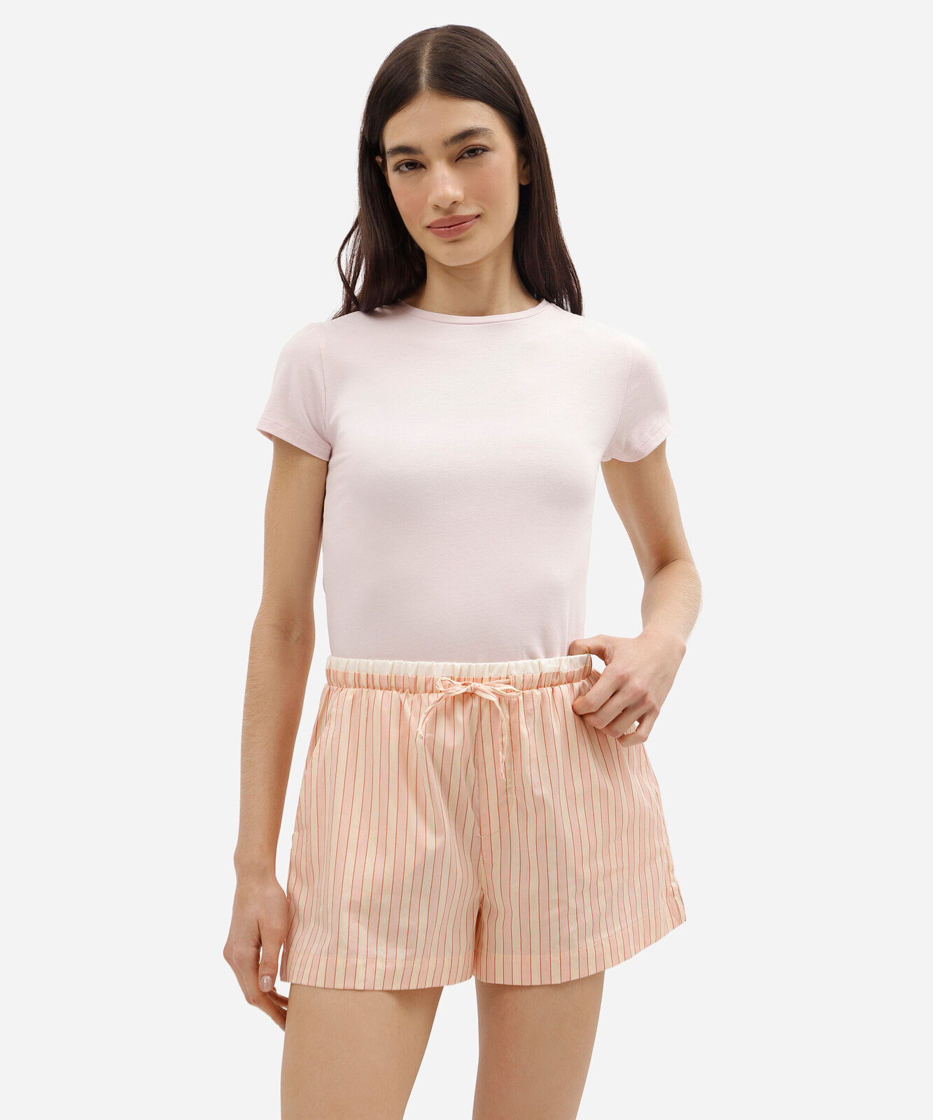 blusa de pijama feminina em algodão manga curta avulsa rosa