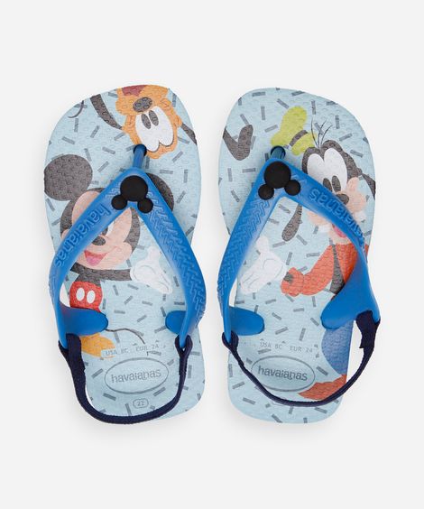 chinelo havaianas infantil turma do mickey azul