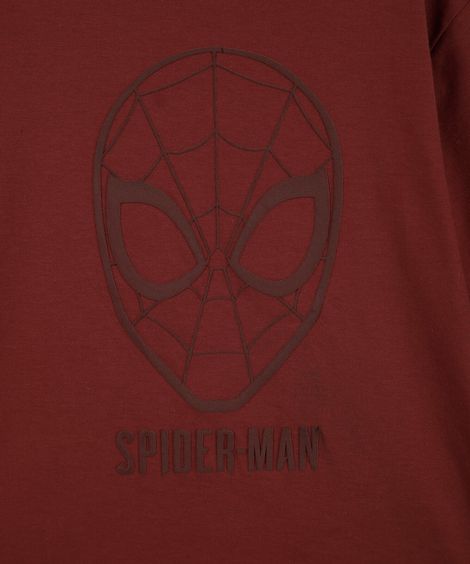 camiseta infantil de algodão manga longa homem aranha vermelha