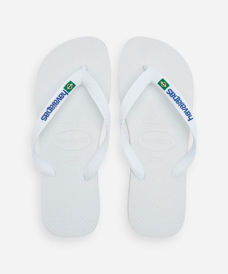 chinelo feminino havaianas brasil branco