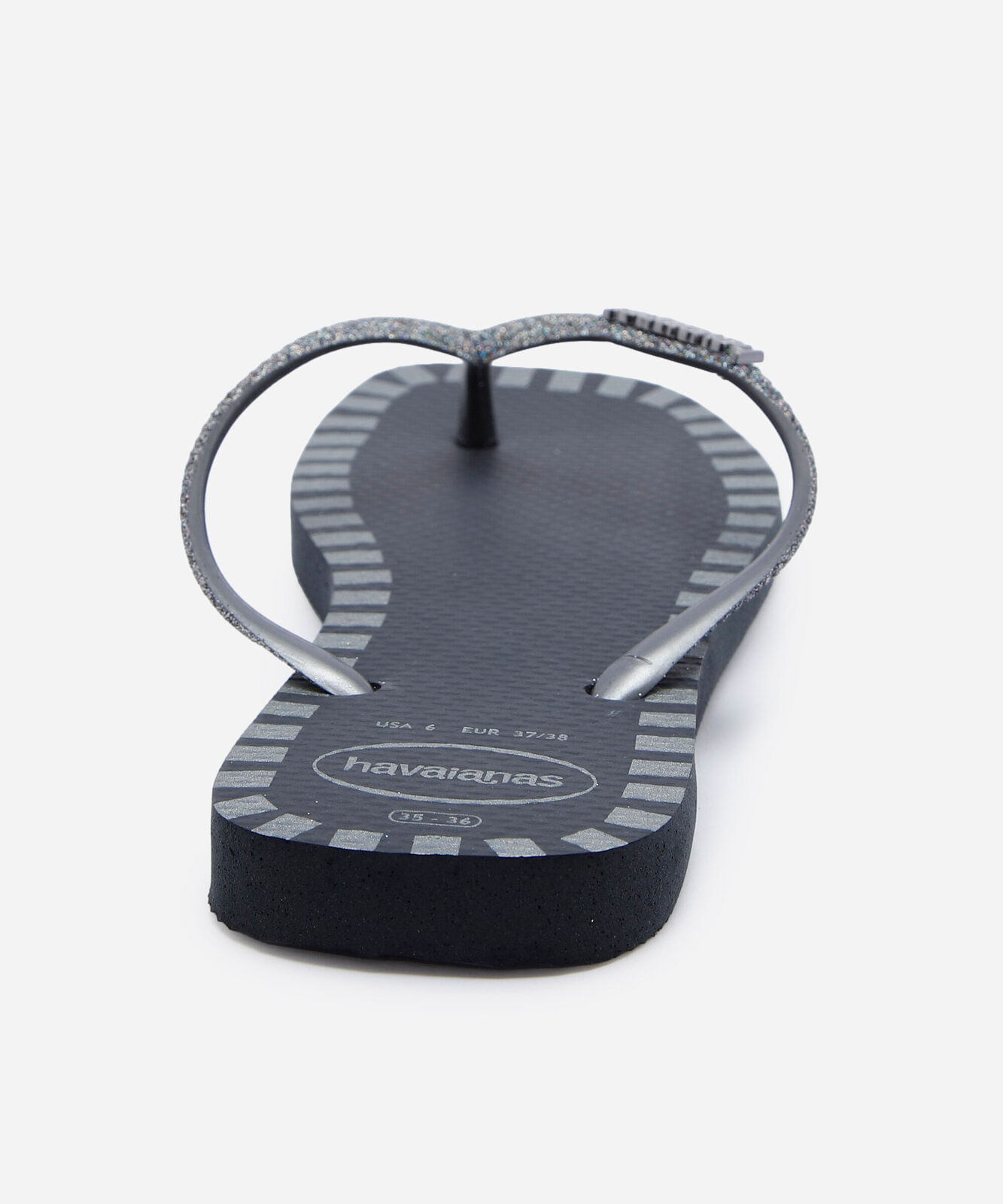 chinelo havaianas feminino square glitter contur preto