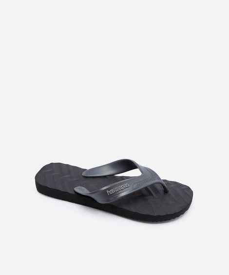 chinelo havaianas texturizado preto