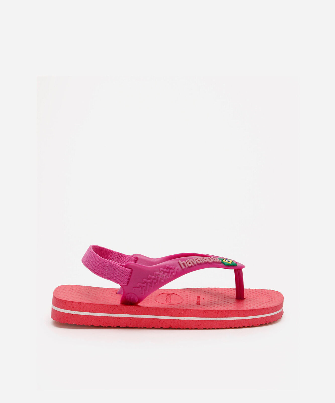 chinelo infantil havaianas com elástico rosa