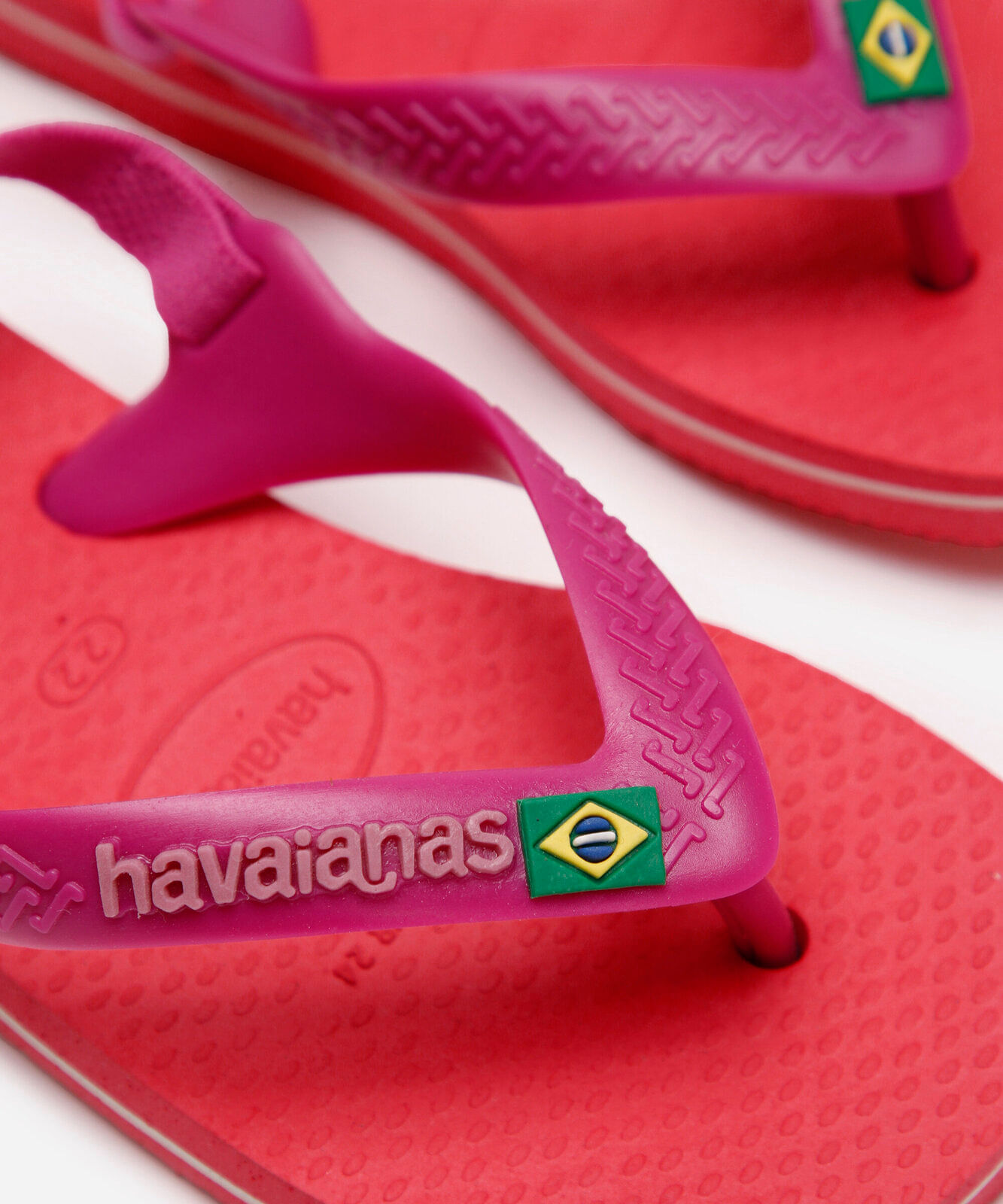 chinelo infantil havaianas com elástico rosa