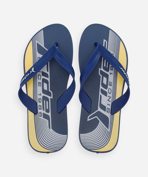 chinelo masculino com listras rider azul