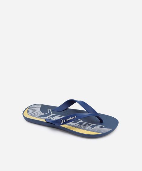 chinelo masculino com listras rider azul