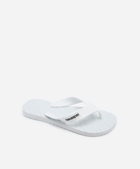 chinelo havaianas texturizado branco