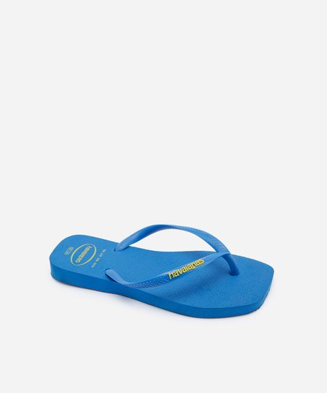 chinelo havaianas slim square azul