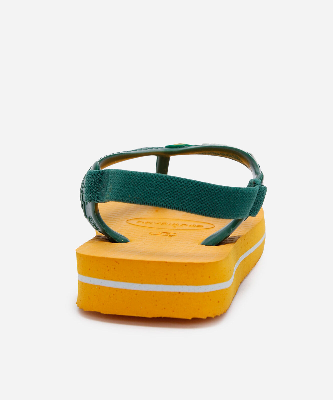 chinelo havaianas infantil com elástico amarelo