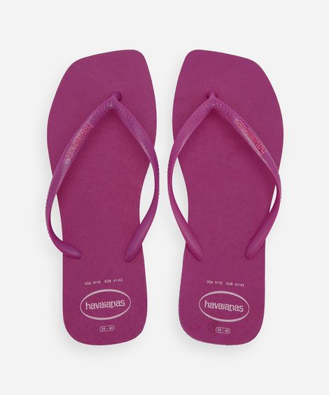chinelo havaianas slim square rosa
