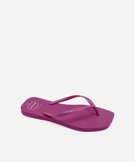 chinelo havaianas slim square rosa