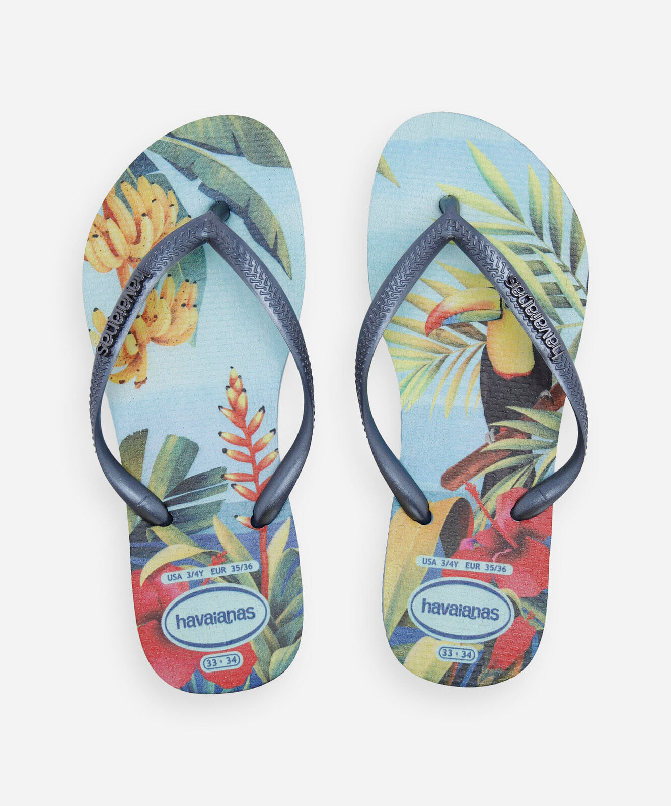 chinelo slim havaianas tropical colorido