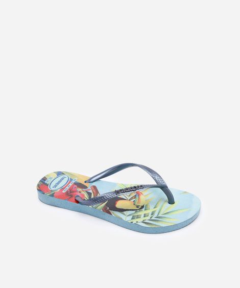 chinelo slim havaianas tropical colorido
