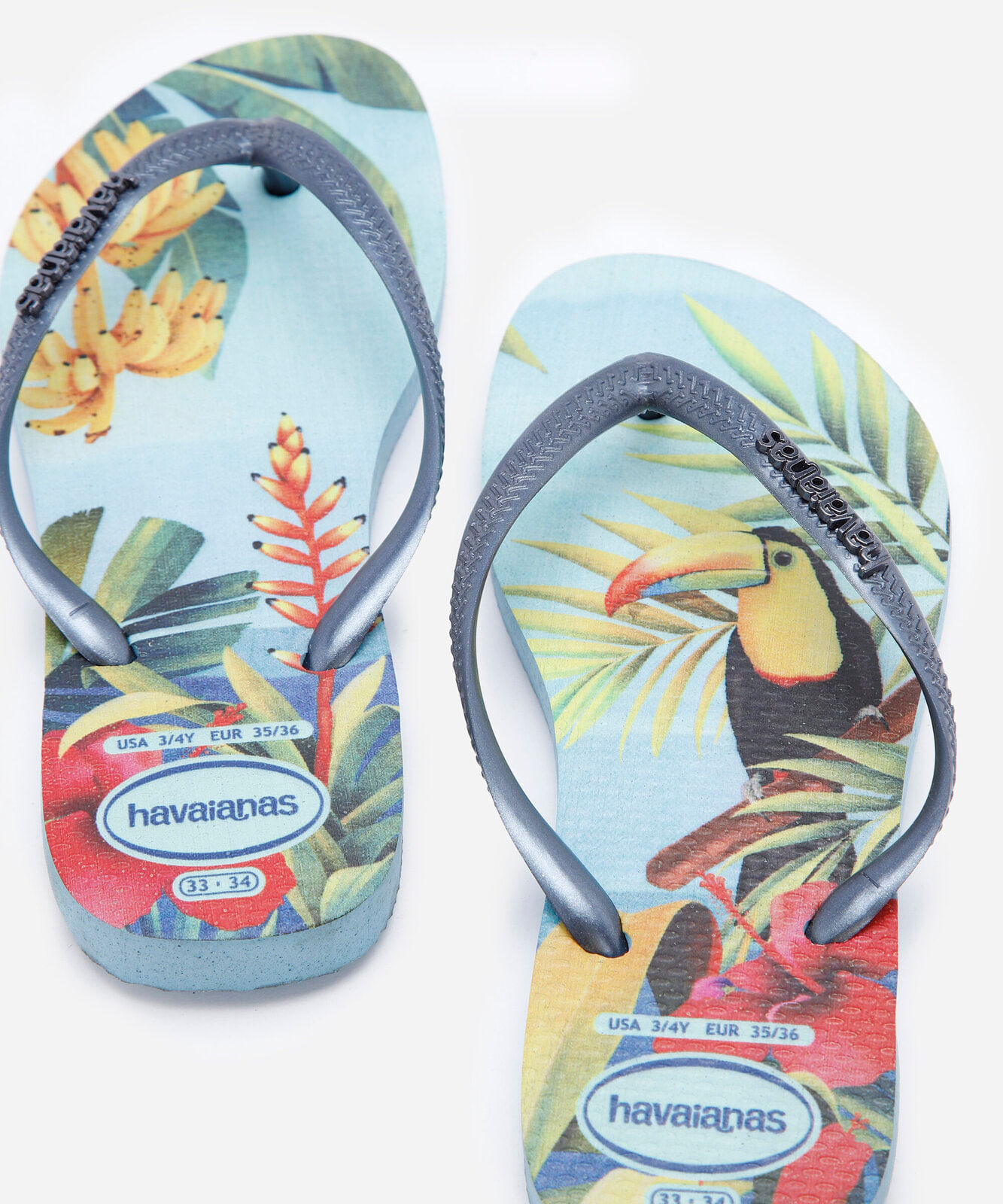 chinelo slim havaianas tropical colorido