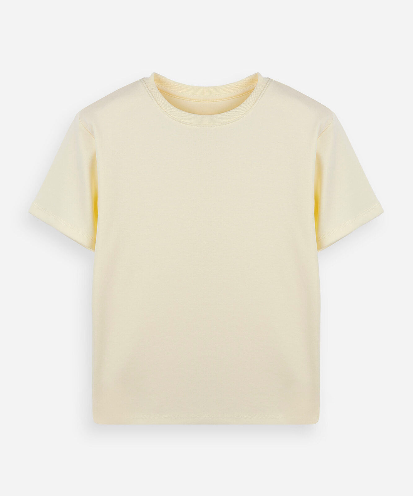 camiseta infantil de algodão peruano amarela